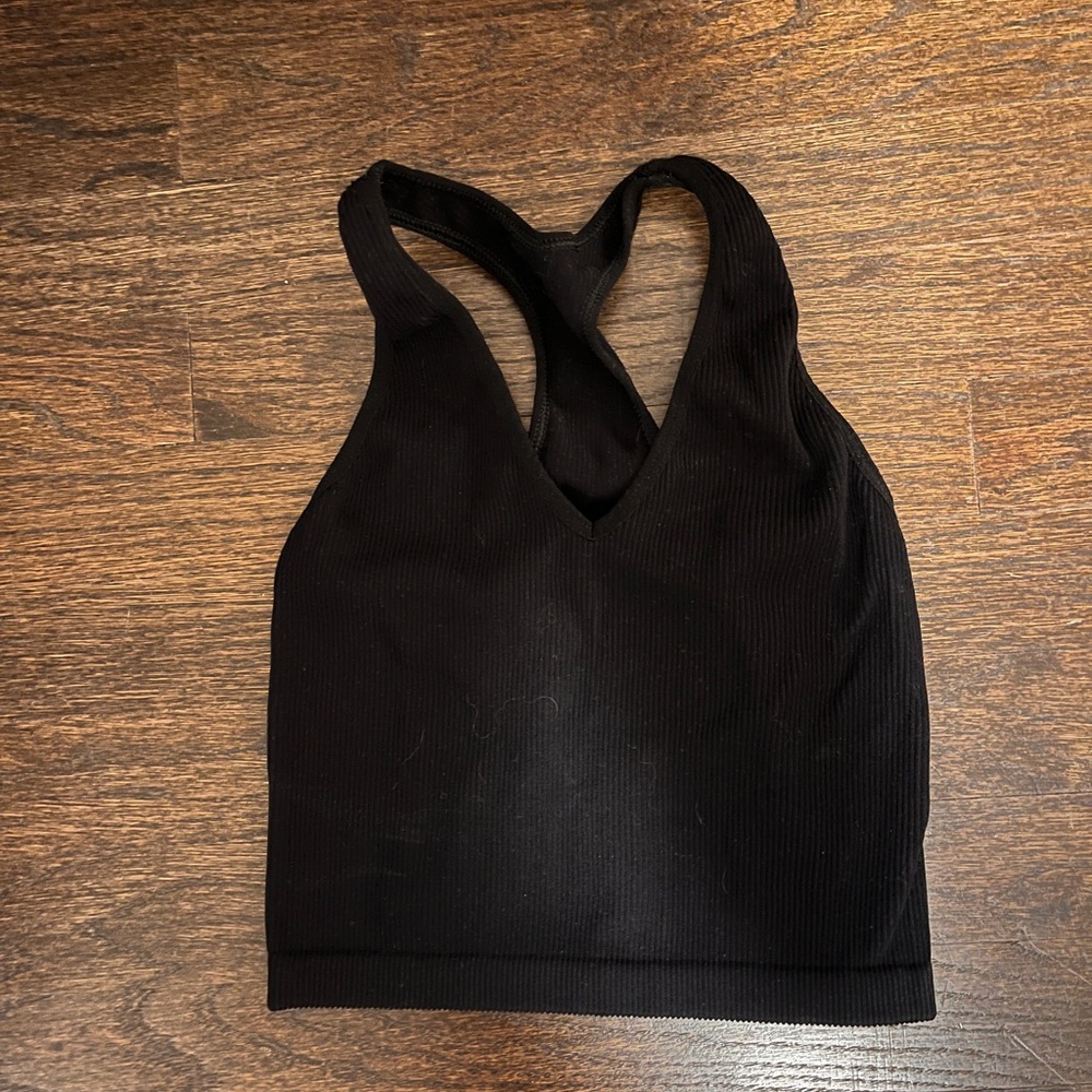 FP Movement by Free People Black Ribbed Tank